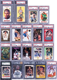 1969-2008 Assorted Basketball Graded Card & Unopened Pack Collection Including BBCE Certified Packs & Signed Cards